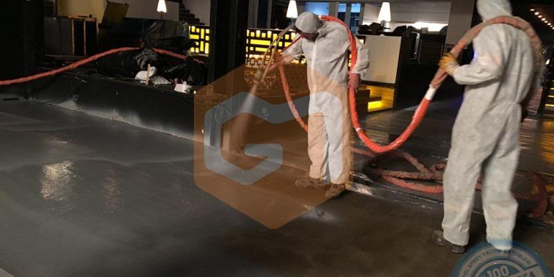 sortie clup polyurea sprey uygulaması