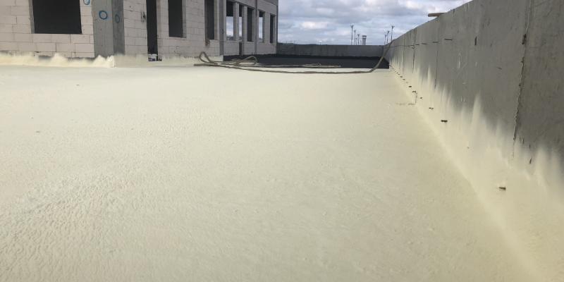 açık teras çatı poliüretan köpük izolasyonu